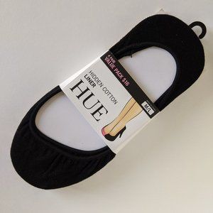 HUE Hidden Cotton No Show Liner Socks - M/L